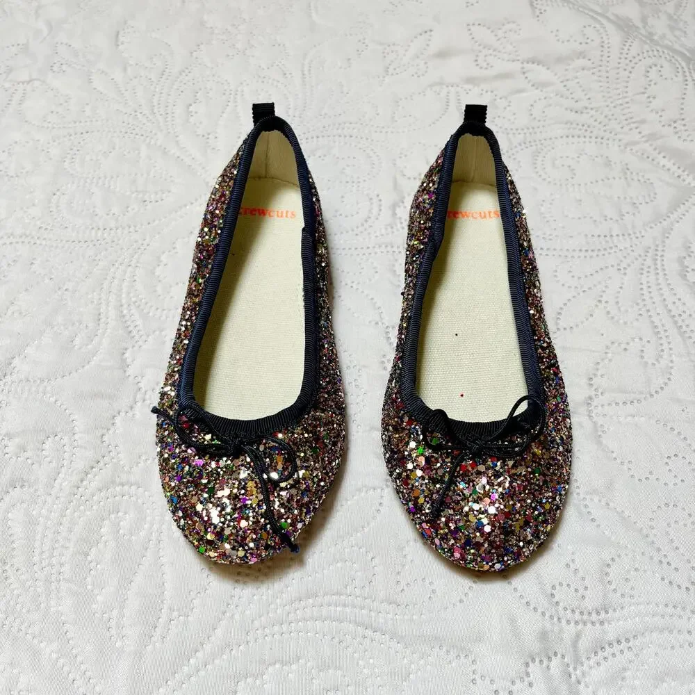 Crewcuts Glitter Ballet Flats Size 13
